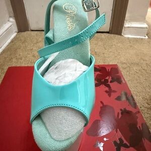 Pleaser Aqua Blue Women's Sandals